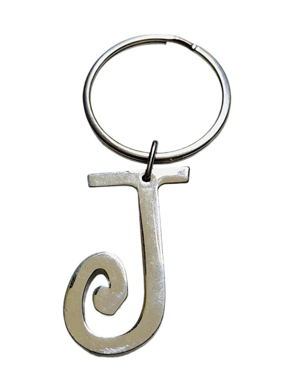 Ganz Initially Yours Collection Letter J Silver Tone Monogram Keychain Charm